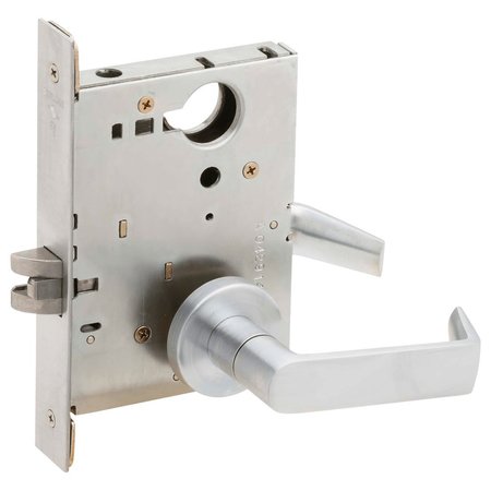 SCHLAGE Grade 1 Fail Safe Electric Mortise Lock, Less Cylinder, 06 Lever, A Rose, Satin Chromium Plated Fini L9092ELL 06A 626